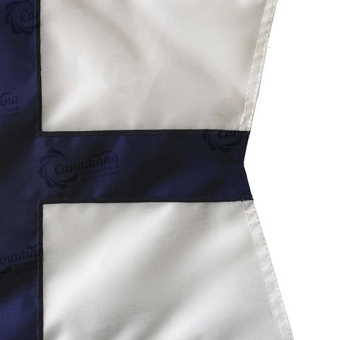 Commodore-officer-applique-flag-double-needes