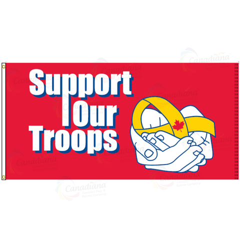 Support Our Troops Flag - Canadiana Flag