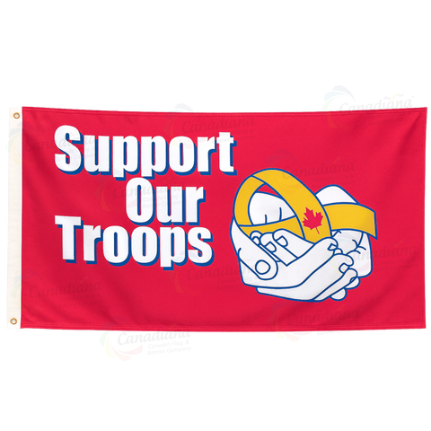 Support Our Troops Flag - Canadiana Flag
