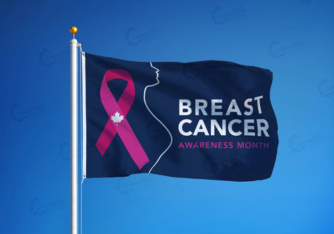 Breast Cancer Awareness Flag - Canadiana Flag