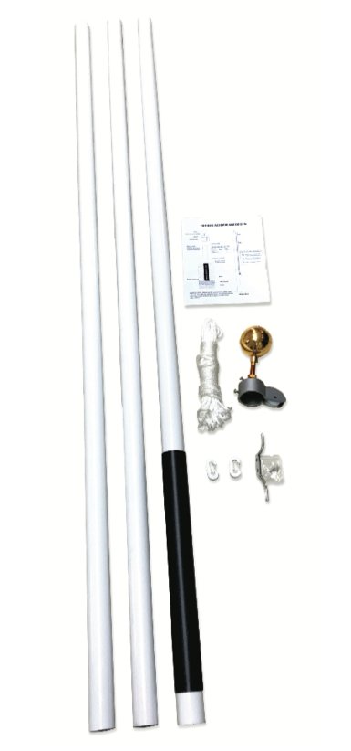 Heavy Duty 18' Steel Flagpole - Canadiana Flag
