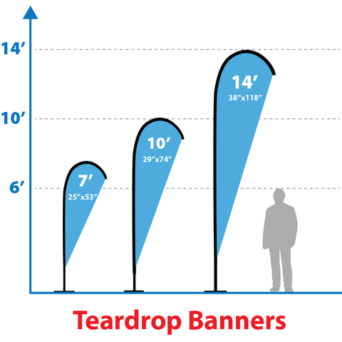 Teardrop Banner Kit - Custom Banner - Canadiana Flag