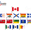 10” x 6” Canada Provincial & Territorial Flags SET - Canadiana Flag