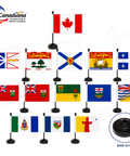 10” x 6” Canada Provincial & Territorial Flags SET - Canadiana Flag