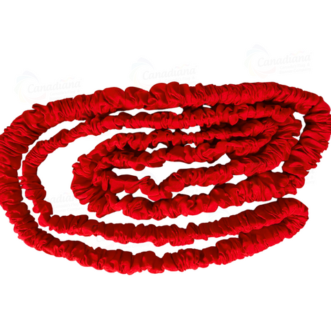 Red Fabric-Covered Elastic Casket Band