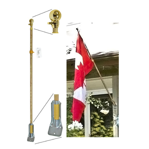 6 ft Residential Outdoor Flag and Pole set - Canadiana Flag