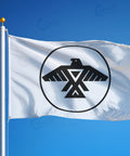 Anishinabek-First-Nation-white-flag-flying