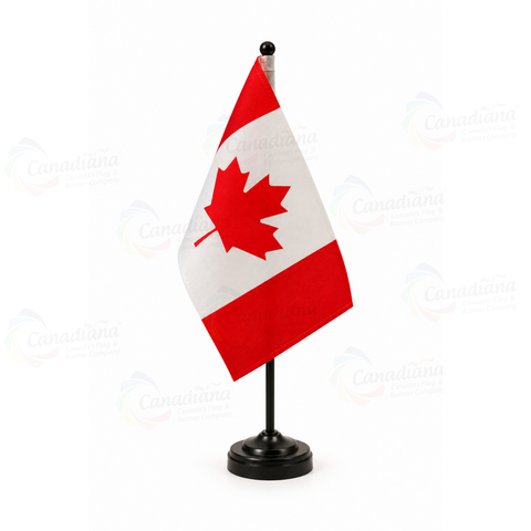 Canada Desktop Flag Set - Nylite Fabric