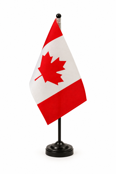 Canada Desktop Flag Set - Nylite Fabric