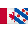 Canadian-Friesland of Netherlands Flag