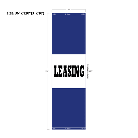 Blue Acid Dyed Tri-Panel Auto/Dealer Message Banner - Canadiana Flag
