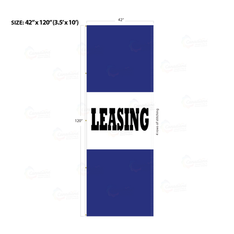 Blue Acid Dyed Tri-Panel Auto/Dealer Message Banner - Canadiana Flag