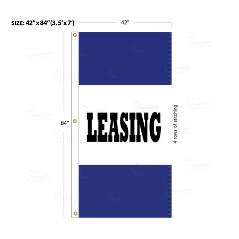 Blue Acid Dyed Tri-Panel Auto/Dealer Message Banner - Canadiana Flag