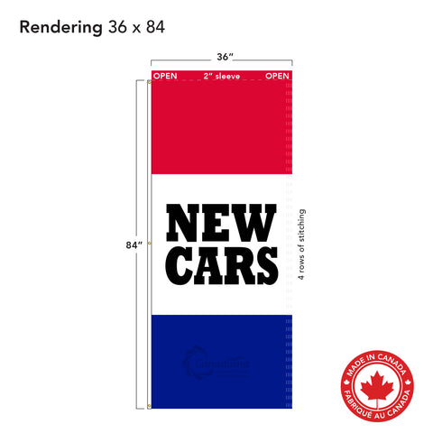 new-cars-flag-36x84