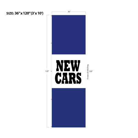 Blue Acid Dyed Tri-Panel Auto/Dealer Message Banner - Canadiana Flag