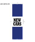Blue Acid Dyed Tri-Panel Auto/Dealer Message Banner - Canadiana Flag
