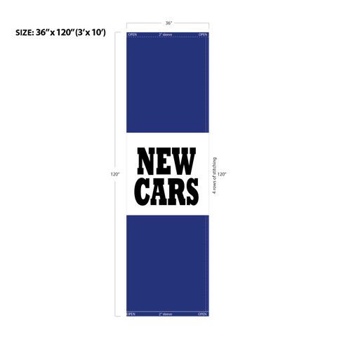 Blue Acid Dyed Tri-Panel Auto/Dealer Message Banner - Canadiana Flag