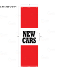 Red Acid Dyed Tri-Panel Auto/Dealer Message Banner - Canadiana Flag