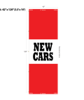 Red Acid Dyed Tri-Panel Auto/Dealer Message Banner - Canadiana Flag