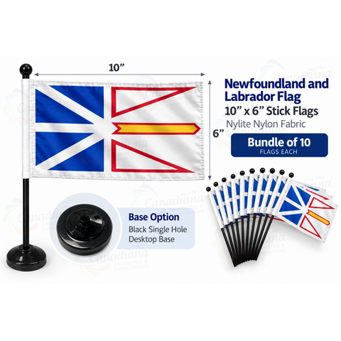 10” x 6” Canada's Provincial Stick Flag Bundle Buy