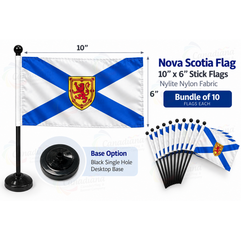 10” x 6” Canada's Provincial Stick Flag Bundle Buy