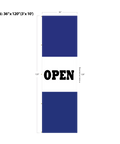 Blue Acid Dyed Tri-Panel Auto/Dealer Message Banner - Canadiana Flag
