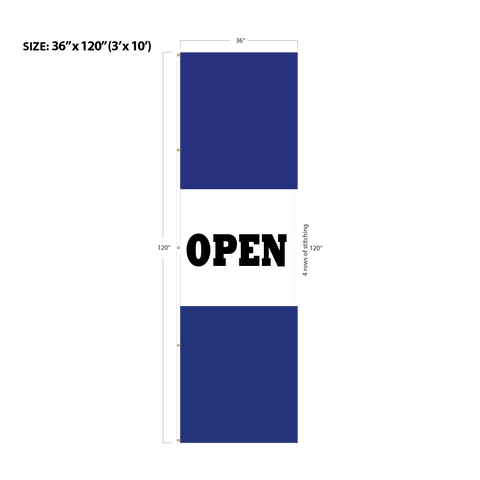 Blue Acid Dyed Tri-Panel Auto/Dealer Message Banner - Canadiana Flag