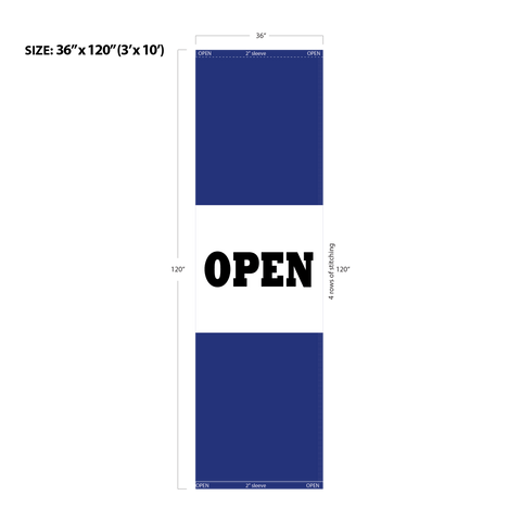 Blue Acid Dyed Tri-Panel Auto/Dealer Message Banner - Canadiana Flag