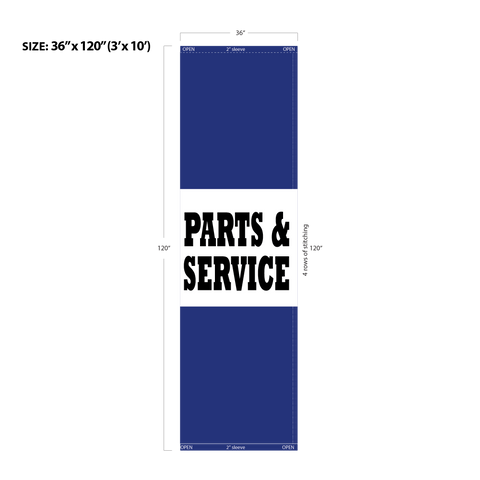 Blue Acid Dyed Tri-Panel Auto/Dealer Message Banner - Canadiana Flag