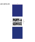 Blue Acid Dyed Tri-Panel Auto/Dealer Message Banner - Canadiana Flag