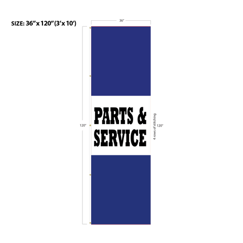 Blue Acid Dyed Tri-Panel Auto/Dealer Message Banner - Canadiana Flag