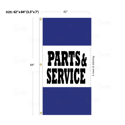 Blue Acid Dyed Tri-Panel Auto/Dealer Message Banner - Canadiana Flag