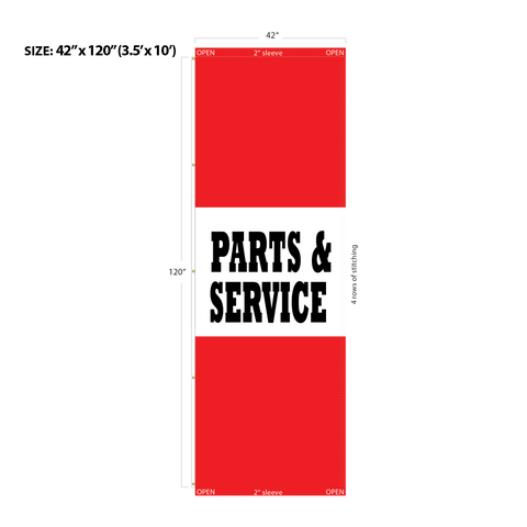 Red Acid Dyed Tri-Panel Auto/Dealer Message Banner - Canadiana Flag