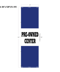 Blue Acid Dyed Tri-Panel Auto/Dealer Message Banner - Canadiana Flag