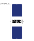 Blue Acid Dyed Tri-Panel Auto/Dealer Message Banner - Canadiana Flag