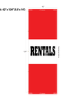 Red Acid Dyed Tri-Panel Auto/Dealer Message Banner - Canadiana Flag