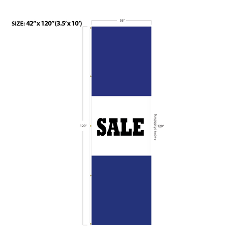 Blue Acid Dyed Tri-Panel Auto/Dealer Message Banner - Canadiana Flag