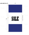 Blue Acid Dyed Tri-Panel Auto/Dealer Message Banner - Canadiana Flag