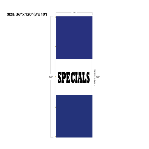 Blue Acid Dyed Tri-Panel Auto/Dealer Message Banner - Canadiana Flag