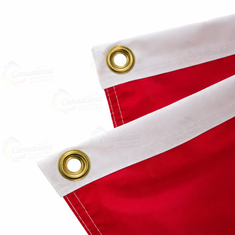 Appliqué Canada Flag with Gold Fringe - Canadiana Flag