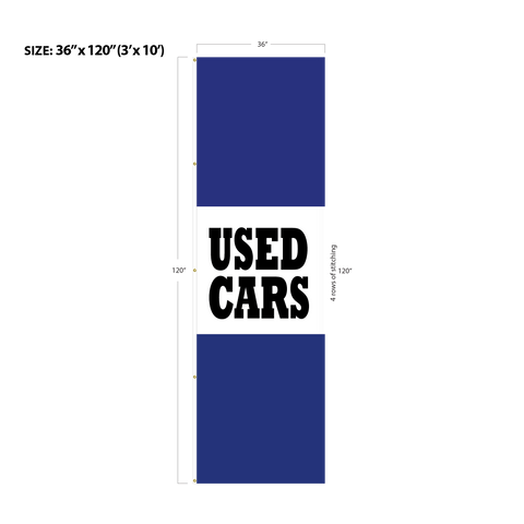 Blue Acid Dyed Tri-Panel Auto/Dealer Message Banner - Canadiana Flag