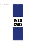Blue Acid Dyed Tri-Panel Auto/Dealer Message Banner - Canadiana Flag