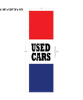 Red & Blue Acid Dyed Tri-Panel Auto/Dealer Message Banner - Canadiana Flag