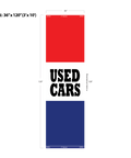 Red & Blue Acid Dyed Tri-Panel Auto/Dealer Message Banner - Canadiana Flag