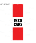 Red Acid Dyed Tri-Panel Auto/Dealer Message Banner - Canadiana Flag