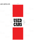 Red Acid Dyed Tri-Panel Auto/Dealer Message Banner - Canadiana Flag