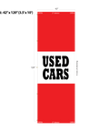 Red Acid Dyed Tri-Panel Auto/Dealer Message Banner - Canadiana Flag