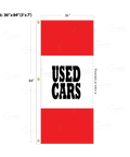 Red Acid Dyed Tri-Panel Auto/Dealer Message Banner - Canadiana Flag