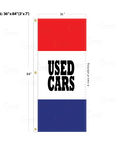 Red & Blue Acid Dyed Tri-Panel Auto/Dealer Message Banner - Canadiana Flag