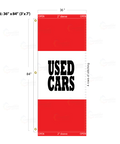 Red Acid Dyed Tri-Panel Auto/Dealer Message Banner - Canadiana Flag